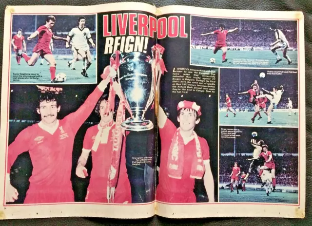 Liverpool  FC vintage colour poster - 1978 EUROPEAN CUP FINAL WINNERS  - VGC