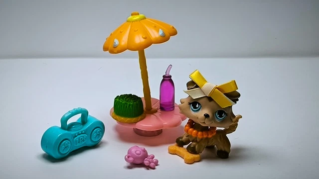 Figurine Littlest Pet Shop HASBRO Chien Colley #893, état Bon, Collection 83