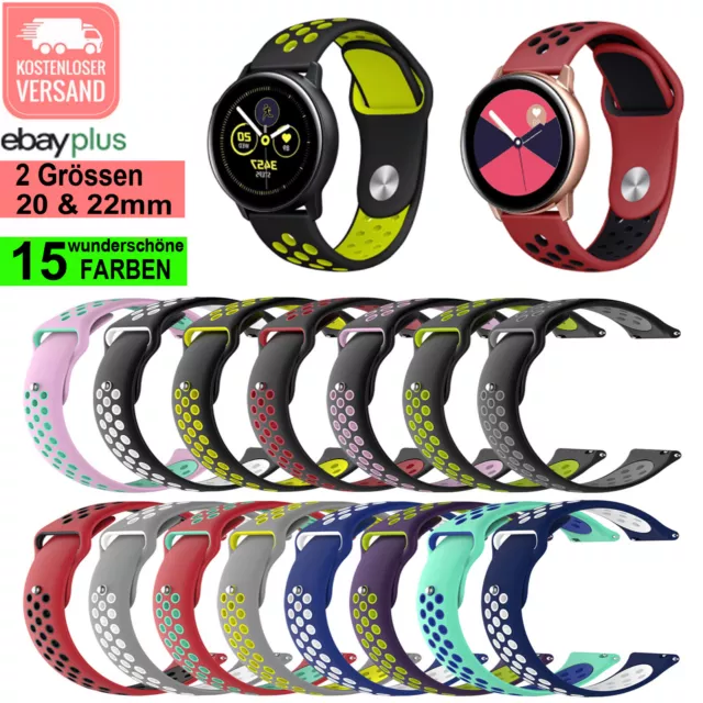 ⭐️ Silikon Sportarmband Samsung Galaxy/Active Watch/Huawei GT/GT2 GT2e/20mm 22mm