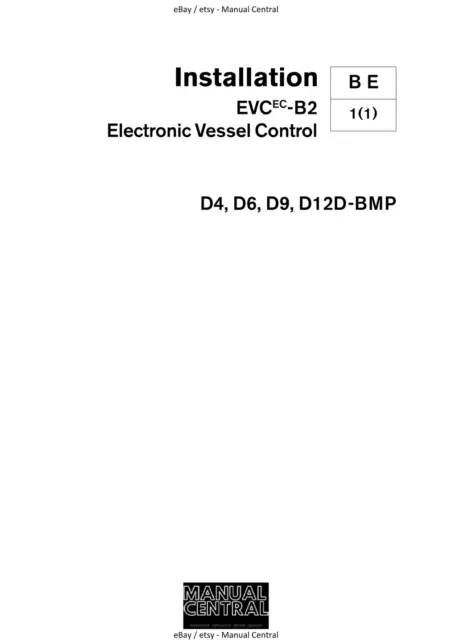 Volvo Penta D4 D6 D9 D12D-Bmp Elektronische Schiffssteuerung Evc-B2 Nachgedruckt