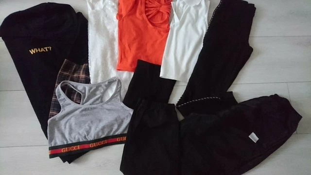 H&M SHEIN MATALAN 8x BUNDLE GIRL TOPS LEGGINGS 11/12 YRS 10/12 YRS
