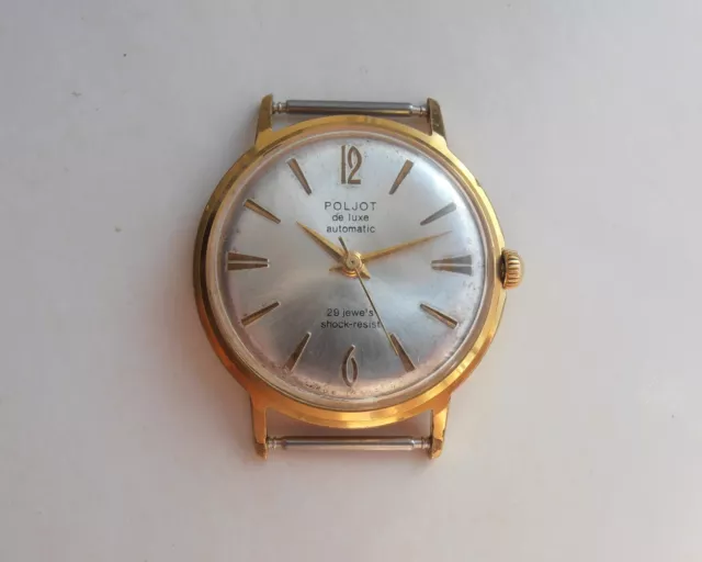 1960s 1MWF POLJOT DE LUXE AUTOMATIC 29 JEWELS USSR Soviet watch