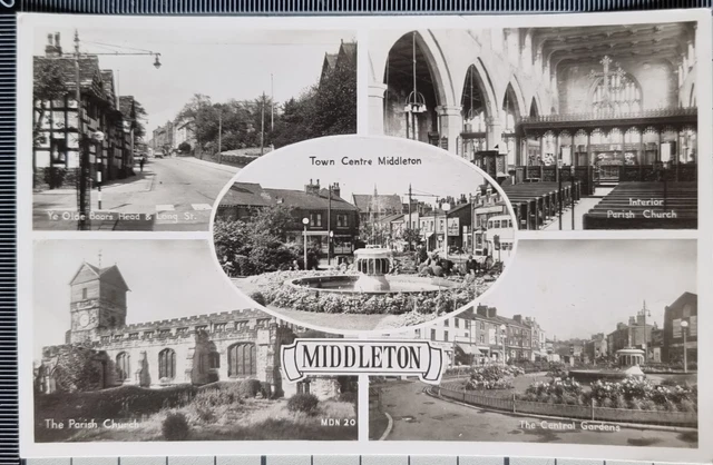 POSTCARD MIDDLETON TOWN Centre Ye Olde Boars Head Long St Central ...