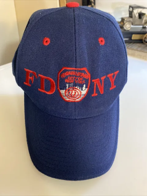 Vtg FDNY Hat adjustable cap Fire Department New York baseball cap nn
