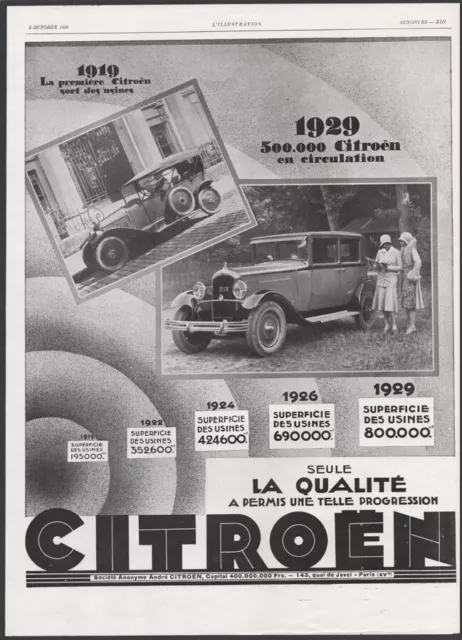 XL Original Reklame, Werbung 1929 - Citroen - Automobil, 20er Jahre, Oldtimer