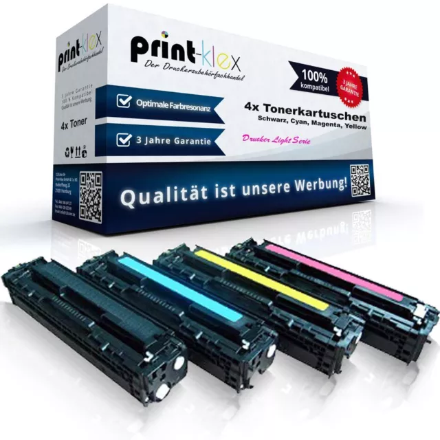 4x Premium Line Toner Per Canon ISensys LBP 7210 Cdn Isens - Stampante Luce