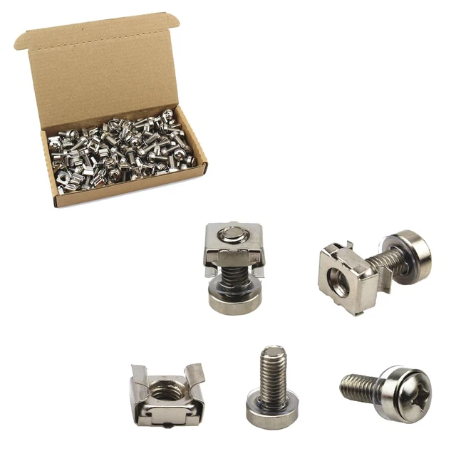 19 "di Dati Di Rete Rack Di Montaggio Bulloni M6 Gabbia Dadi Viti Rondelle - Foto 2