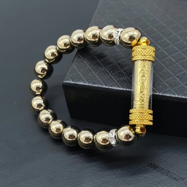 Thai Amulet Takrut LP Tanjai Talisman Buddha Charm Yant Magic Pendant Bracelet
