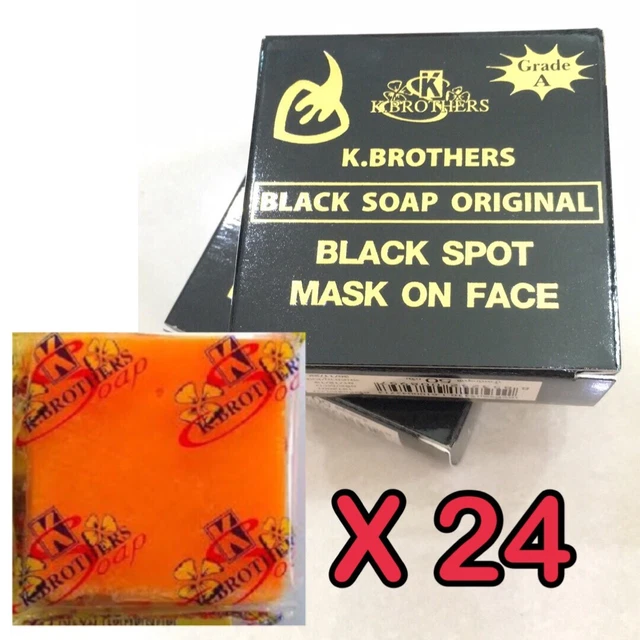 24X K.Brothers Beauty Care Face and Body Black Spot Jabón Blanqueador Original 50G