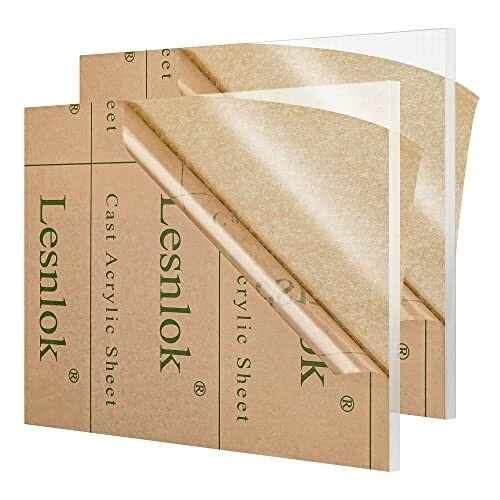 2 Pack 6" X 8" Clear Plexiglass Sheet 1/4 Acrylic Sheet 6Mm Thick Use For Craft