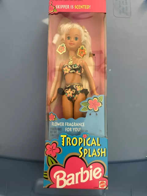 Skipper Barbie Doll Tropical Splash 1994 Mattel #12448 NIB, NRFB Scented!