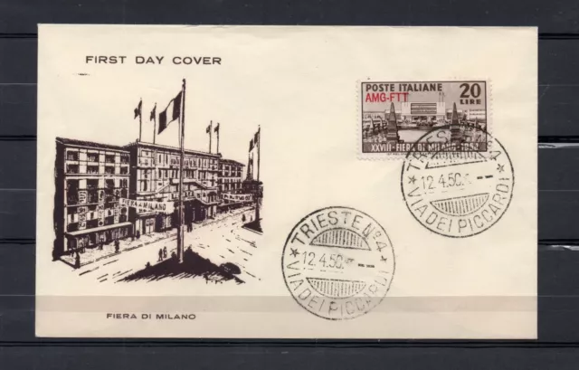 Trieste A 1950 fiera di Milano FDC