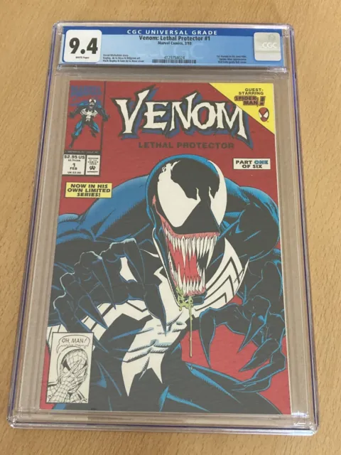 Venom Lethal Protector 1 (1993) – Marvel Comics key – 1st own title – NM CGC 9.4
