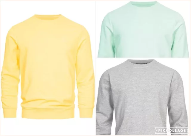 Indicode Holt Herren Pullover Sweater Sweatshirt in mint grau oder gelb