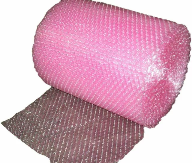3/16'' Anti-Static Small Bubble Cushioning Wrap Padding Roll 50' x 12'' Wide