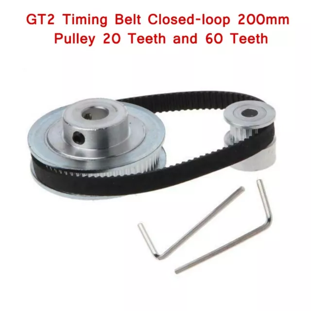 Accurate GT2 Timing Belt Pulley Pack with 20 Teeth and 60 Teeth for 3D Printer