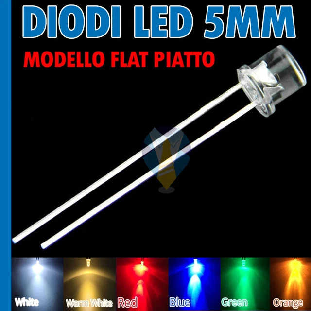 DIODI LED PIRANHA 4 PIN Piedini Alta Luminosità 3mm 5mm BIANCO VERDE ROSSO BLU EUR 4,99 - IT - Foto 13