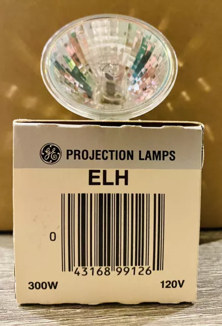 General Electric Quartzline Multi-Mirror Projection Lamp ELH 300 Watts 120V Vtg