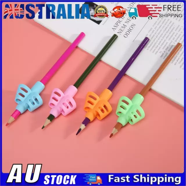 4pcs Two Finger Grip Posture Correction Device Hollow Kids Writing Pencil Holder