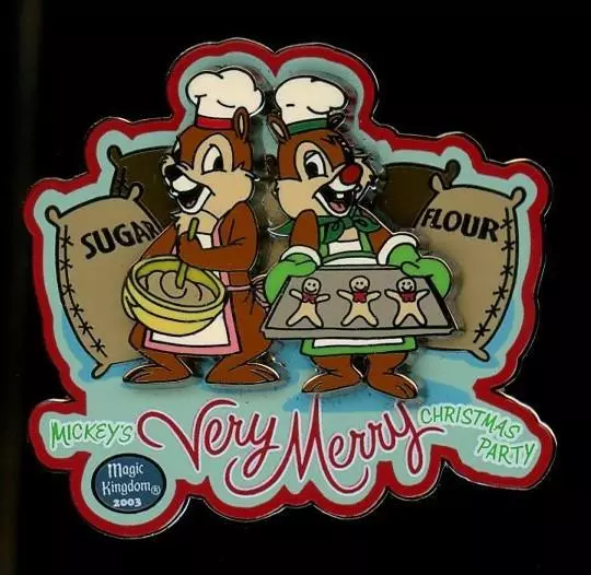 Mickey's Very Merry Christmas Party 2003 Chip Dale Baking LE Disney Pin 26878