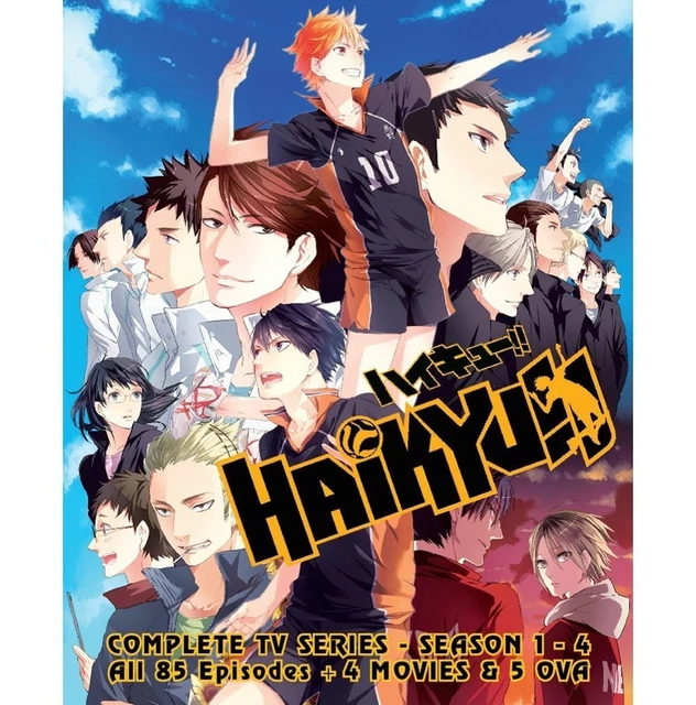 DVD DE ANIME Haikyu!! Temporada 1-4 Película OVA Inglés Dub