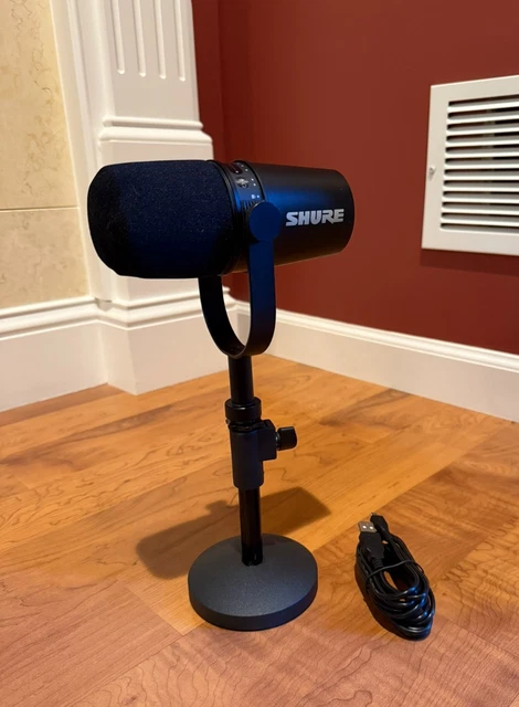 Dynamic Mic Instrument SHURE MV7 USB XLR Podcasting Dynamic Microphone - Black $210.71 ...