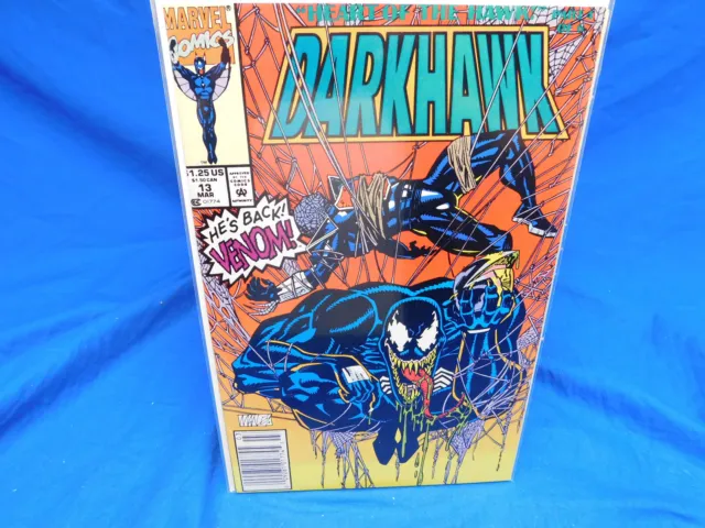 Marvel Comics Darkhawk #13 VF+ Venom Appearance  Newsstand UPC