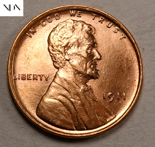 1911 Lincoln Wheat Penny Cent - Gem BU+++ (red) - Better Date! #W536