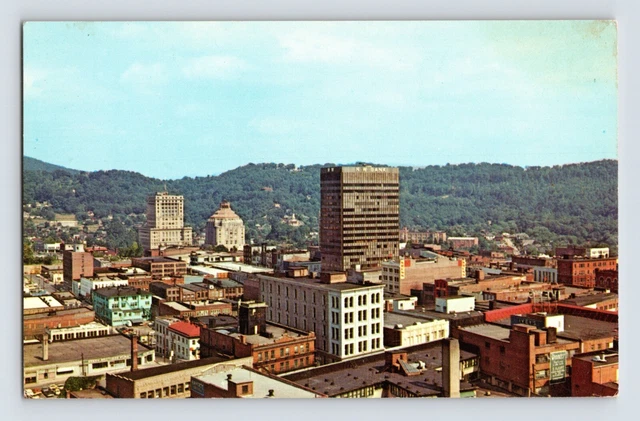 Postcard North Carolina Asheville NC Downtown Building 1960s Unposted Chrome