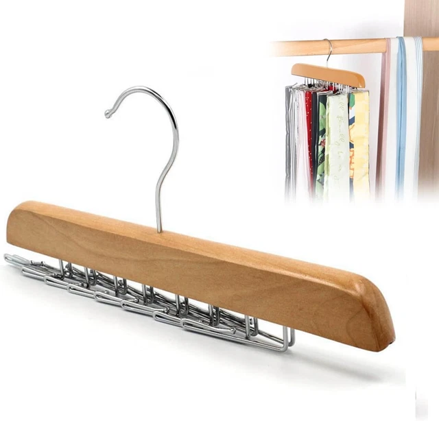 Portacravatte In Legno Girevole - Per 20 Cravatte, Cinture, Sciarpe - Da Appendere - Foto 2