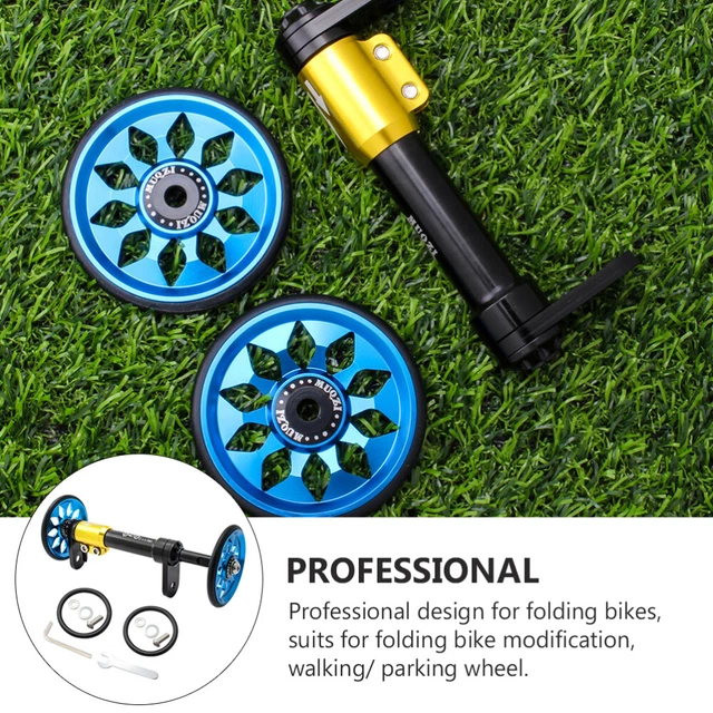 Auxiliary Wheel Folding Bike Extension Rod Telescopic Refit