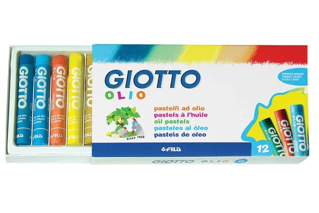 Juego de 12 pasteles al óleo Fila Giotto