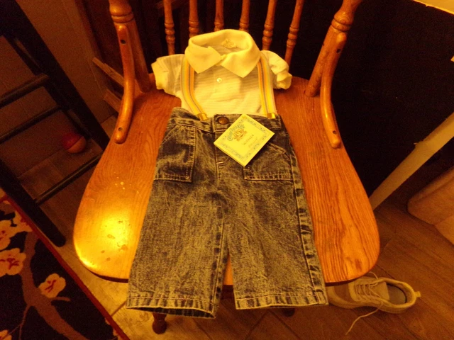 CABBAGE PATCH SOFT SCULPTURE XAVIER ROBERTS DESIGNER boys outfit w/name tag 0