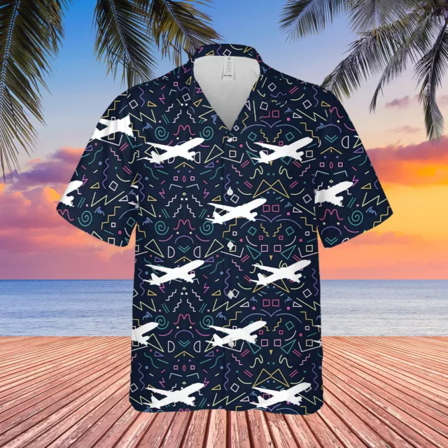 Airplane Unisex Hawaiian Shirt Summer Shirt Full Size S-5XL