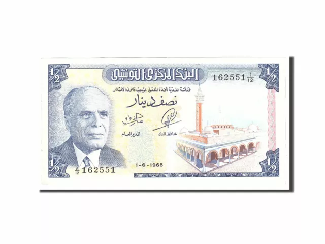 [#114163] Banknote, Tunisia, 1/2 Dinar, 1965, 1965-06-01, KM:62a, AU