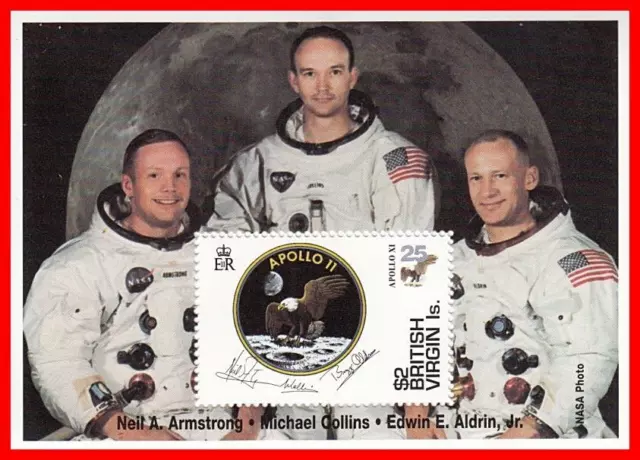 British Virgin Is. 1994  Apollo 11 S/S Sc#801   Mnh Cv$13.00