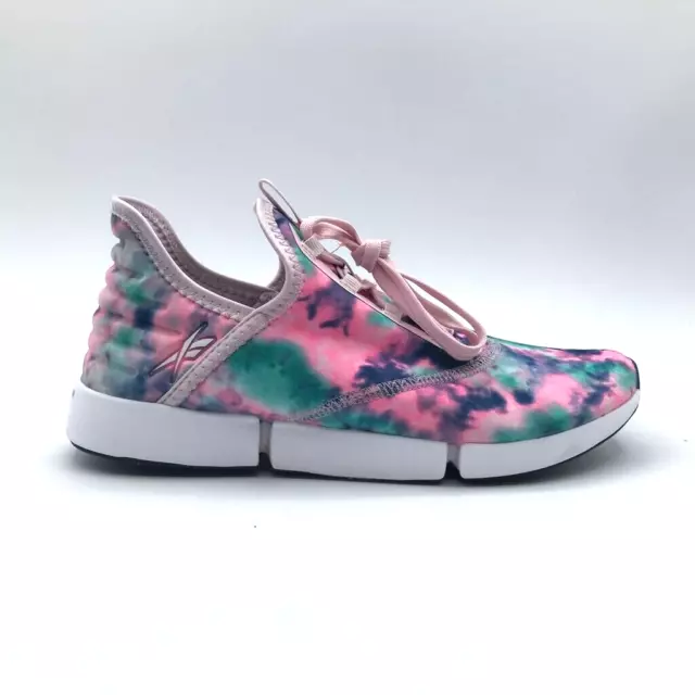 Reebok Womens Daily Fit Sneakers Walking Shoes Multicolor Tie Dye Lace Up 8M