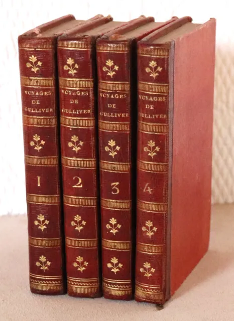Voyages de Gulliver rare & charmante édition 1813 4/4vol Bel exemplaire