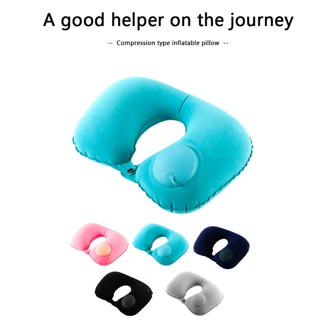 U Shaped Neck Pillow Support Inflatable Travel Pillow for Car Auto Train Plane U 3