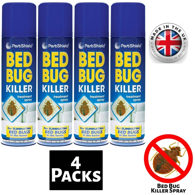4 X BED Bug Killer Spray Insect Carpet Mattress Treatment Eliminate Bugs 200ml £10.89 PicClick UK