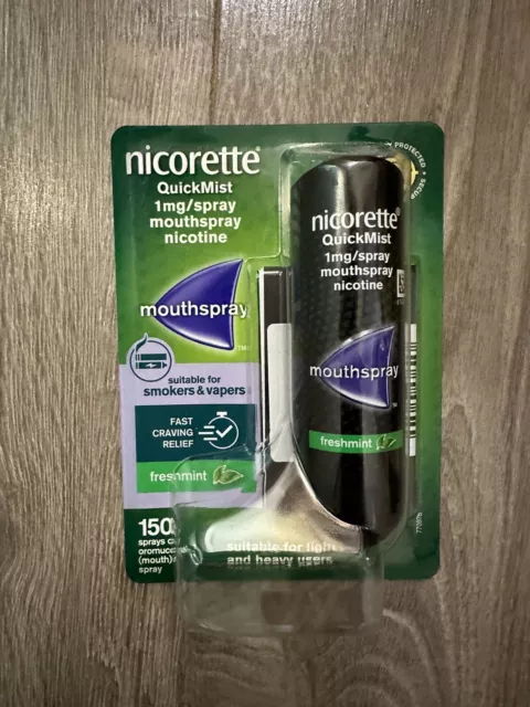 Nicorette Quick Mist Mouth Spray 1 Mg Freshmint New Expiry 08/2025