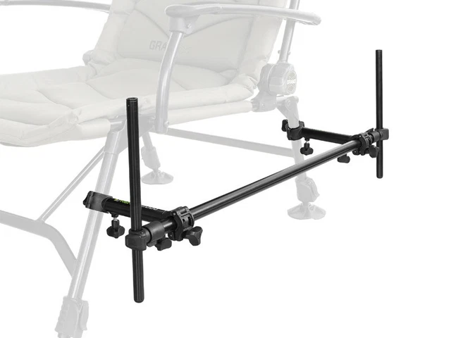 Support De Canne à Pêche Delphin Pliable Noir - Fixation Pour Chaise Ou Charnière