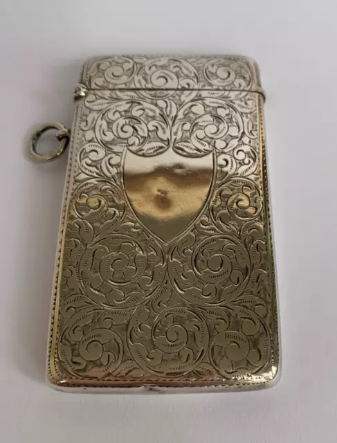 Victorian Sterling Silver Card Holder from 1898