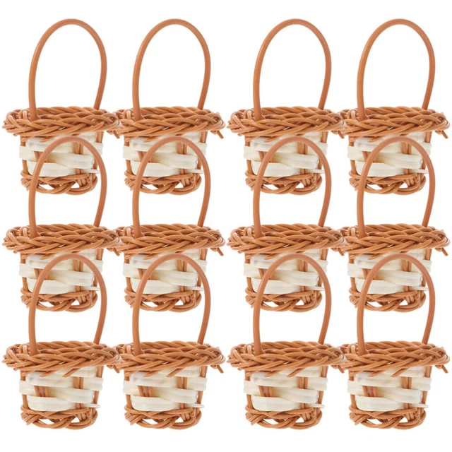 12 Pcs Petit Panier Panier De Fleurs Portatif Candy Paniers Tressés Corbeille