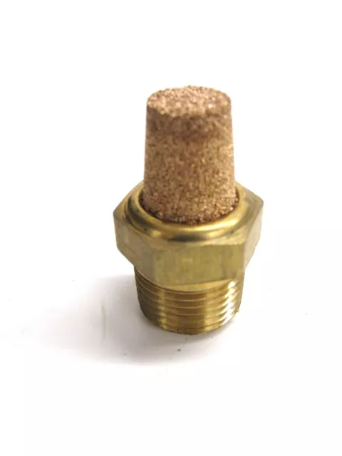 Brass Pneumatic Muffler / Silencer, 3/8" Npt, Sintered Bronze