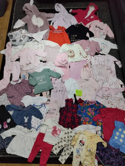 #B07💜 Huge Bundle Of Baby Girl Clothes 0-3-6months NEXT GEORGE MINICLUB RIVER