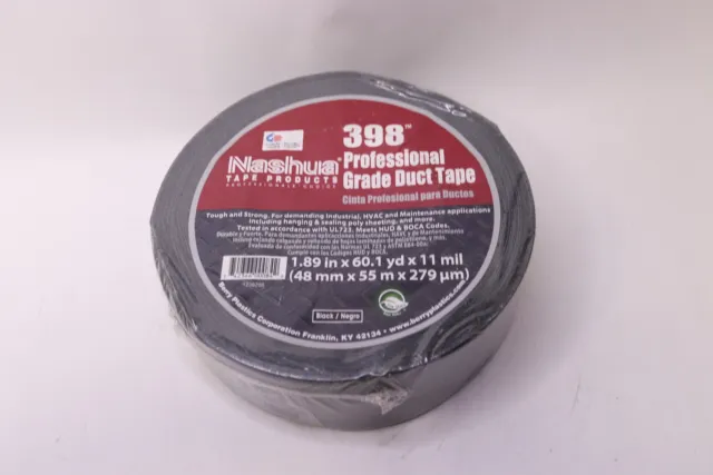 Nashua Professional Grade Duct Tape Black 1.89-In x 60.1 Yards 398-B