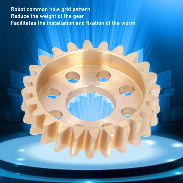 Ruota ingranaggi a verme ottone 14 mm 24 denti 1,5 modulo 1,5 per ingranaggi a motore✈