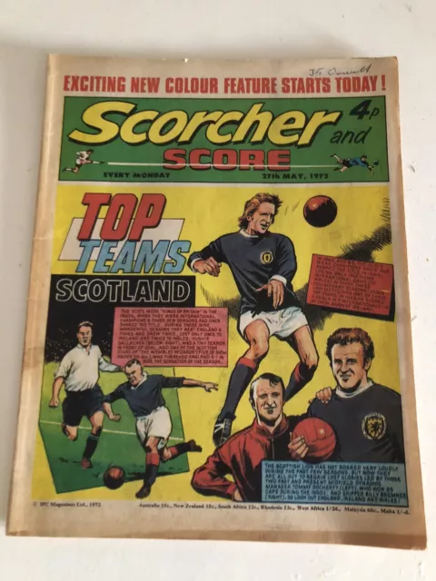 Scorcher Vintage Football Comic May 1972 Scotland Rangers