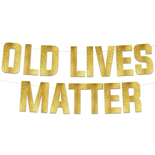 Funny Birthday Gold Glitter Banner – Birthday and Retirement Party Supplies ....